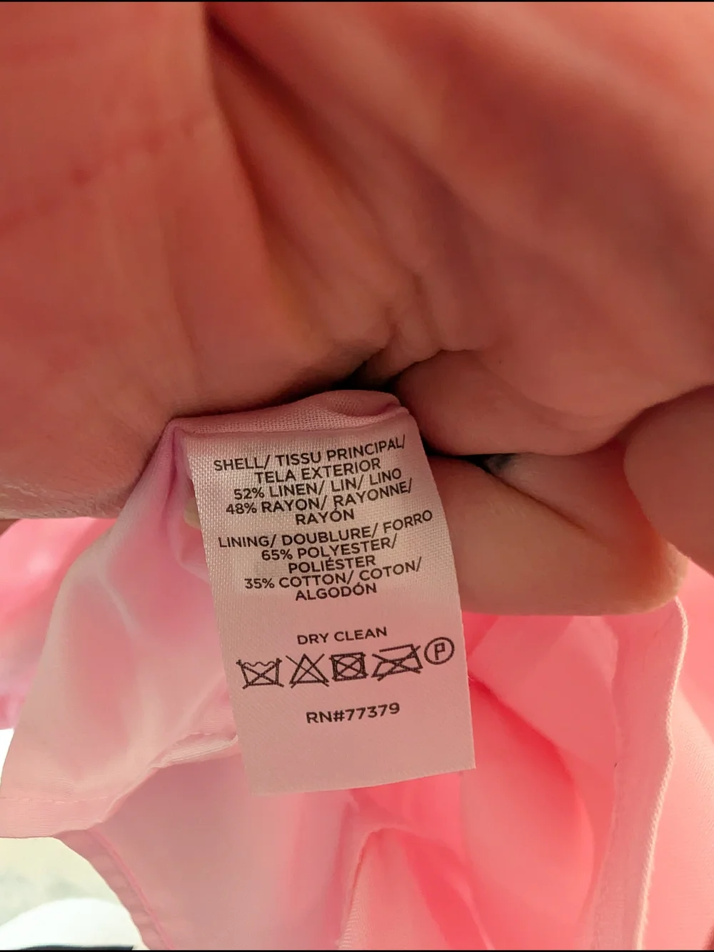 New Ann Taylor Pink Linen Blend Halter Sheath Dress Size 0P 0 Petite Preppy